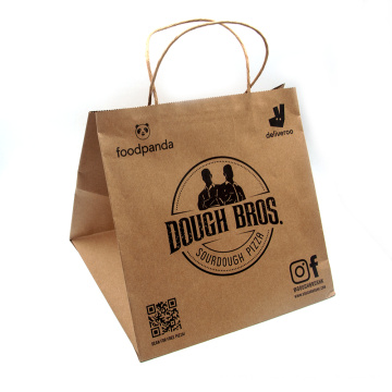 Kraft Paper Bag no atacado para comida de pizza de sushi